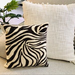 Small zebra pillow